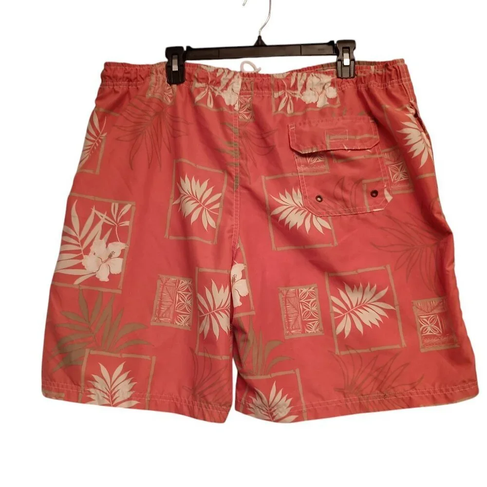 Rio by Merrill & Forbes Men's Swim Trunks shorts Side Pockets Tropical Size XL
